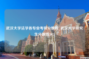 武汉大学法学各专业考研分数线_武汉大学研究生分数线2023