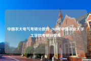 中国农大电气考研分数线_2019年中国农业大学工学院考研分数线