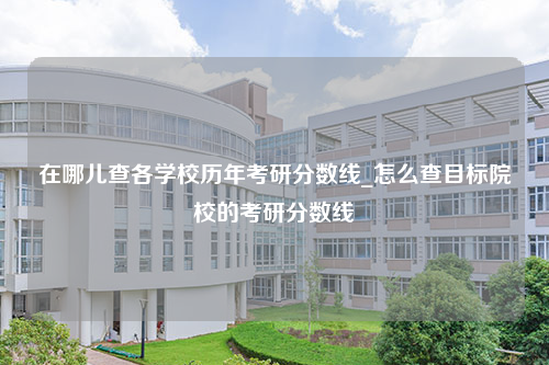 在哪儿查各学校历年考研分数线_怎么查目标院校的考研分数线